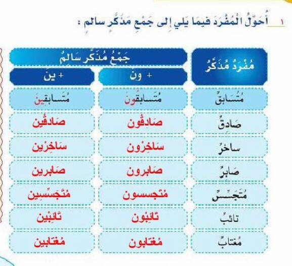 جمل جمع مذكر سالم - تعريف جمع المذكر السالم 42 2