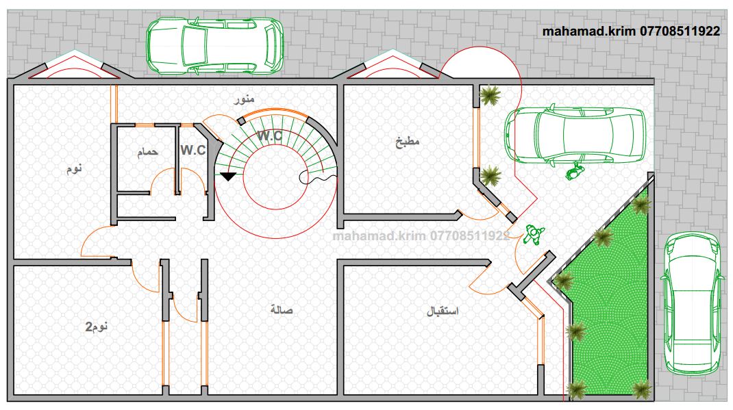 خريطة منزل 200 متر - صور تصميمات خرائط بيوت مساحة 200 متر 3614 9