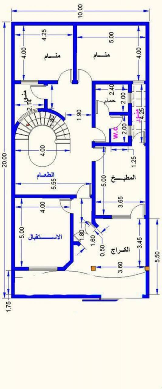 خريطة منزل 200 متر - صور تصميمات خرائط بيوت مساحة 200 متر 3614 10