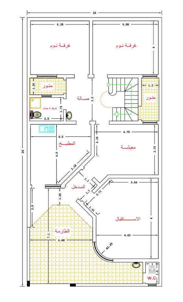 خريطة منزل 200 متر , صور تصميمات خرائط بيوت مساحة 200 متر - الحبيب للحبيب